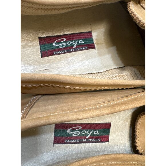 Soya tan leather men’s shoes loafer made in Italy size 10 SKU 3331 - Picture 8 of 9